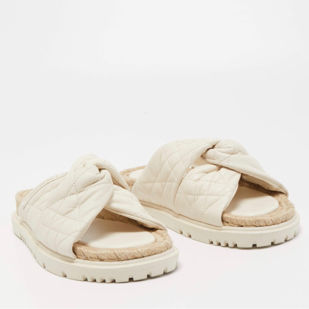 Christian Dior D Twist Espadrille Sandals Size 38